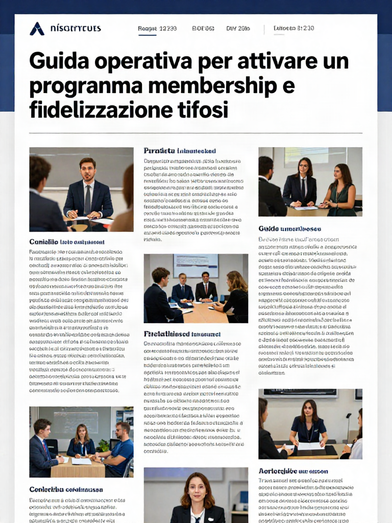 Guida operativa per attivare un programma membership e fidelizzazione tifosi