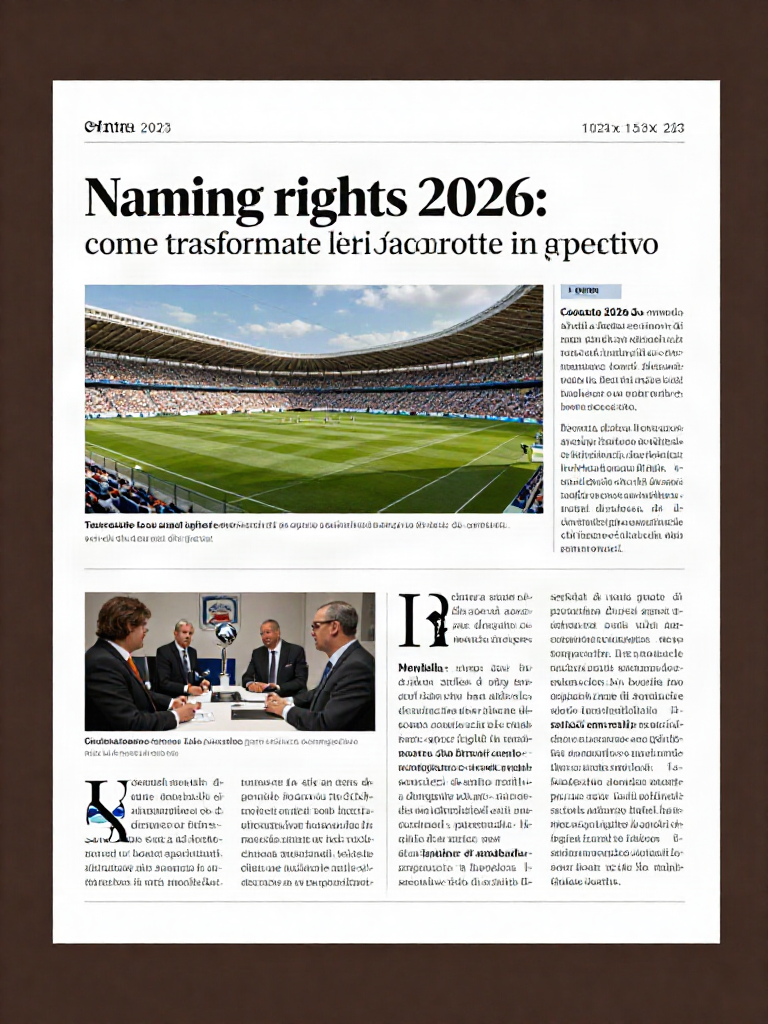 Naming rights 2026: come trasformare l’accordo in valore operativo