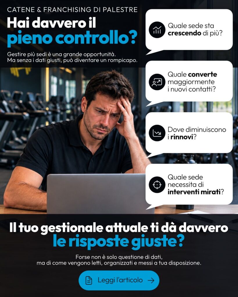 Franchising e catene fitness: gli strumenti per gestire più sedi senza perdere il controllo